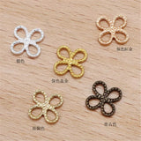 100PCS Hollow Four Leaf Clover Charms Pendants for DIY Jewelry Making