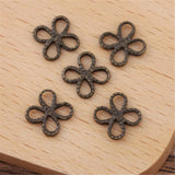 100PCS Hollow Four Leaf Clover Charms Pendants for DIY Jewelry Making