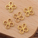 100PCS Hollow Four Leaf Clover Charms Pendants for DIY Jewelry Making