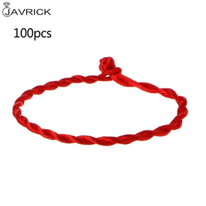 100PCS Red String Kabbalah Bracelets Ethnic Red Rope Lanyard Accessory Jewelry