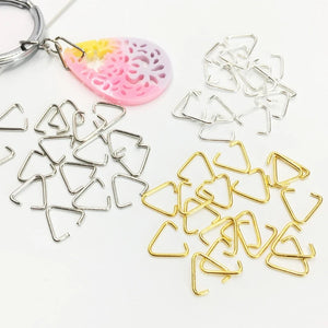 100PCS/Set Triangle Open Rings Extra Thickness Hold Sturdy Attach Easily