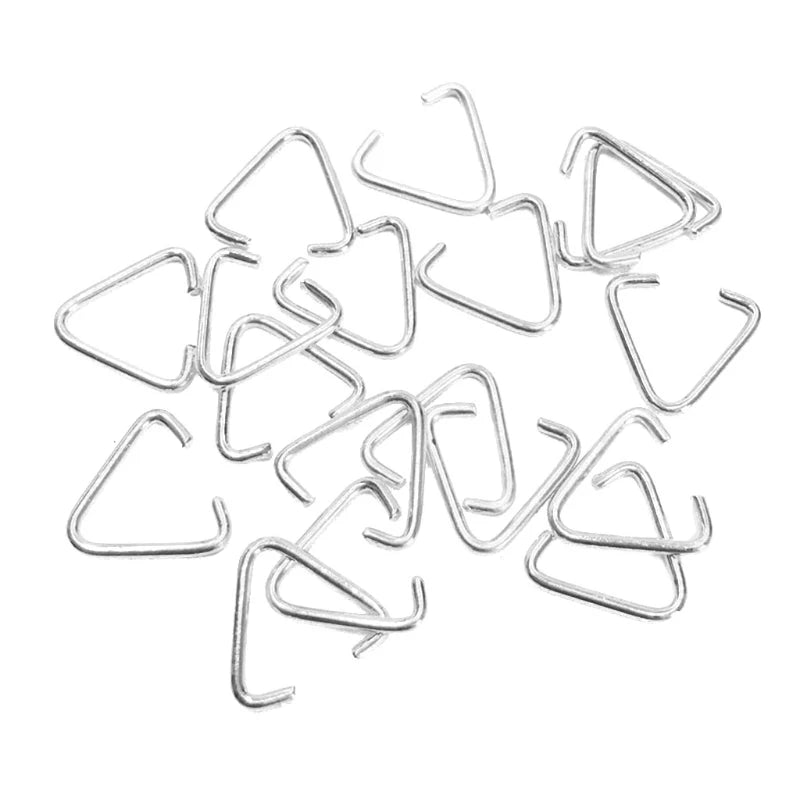 100PCS/Set Triangle Open Rings Extra Thickness Hold Sturdy Attach Easily