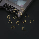 100PCS/Set Triangle Open Rings Extra Thickness Hold Sturdy Attach Easily