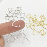 100PCS/Set Triangle Open Rings Extra Thickness Hold Sturdy Attach Easily