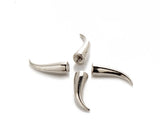 100PCS 21mm Silver Screw Back Spots Cat Claw Studs for Leather Craft, Punk