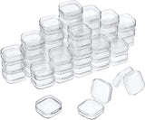 100PCS Small Transparent Plastic Jewelry Storage Box