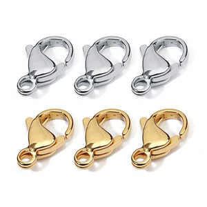 100PCS Stainless Steel Lobster Clasp for Jewelry Making