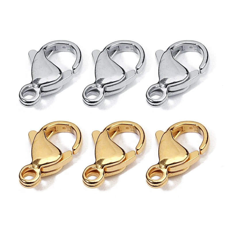100PCS Stainless Steel Lobster Clasp for Jewelry Making