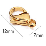 100PCS Stainless Steel Lobster Clasp for Jewelry Making