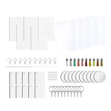 100PCS Sublimation Blanks Keychain & Earring Set with Tassel
