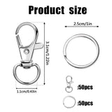 100PCS Swivel Clasps Key Chain Clip Hooks for DIY Crafts
