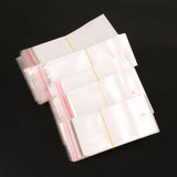 100PCS Clear Plastic OPP Self-adhesive Seal Bags with Hanging Hole
