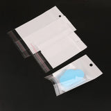 100PCS Clear Plastic OPP Self-adhesive Seal Bags with Hanging Hole