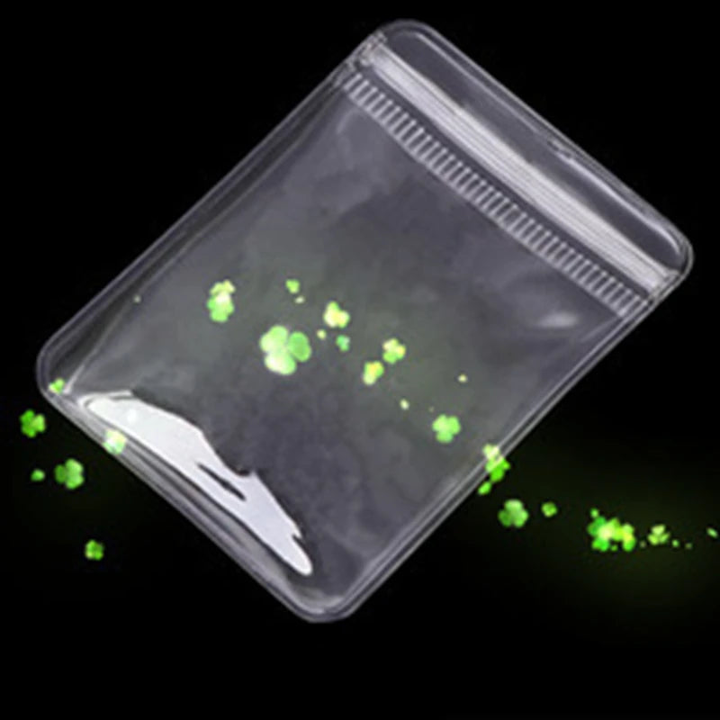100PCS Self Seal Bags PVC Jewelry Bracelet Zipper Earings Pouch