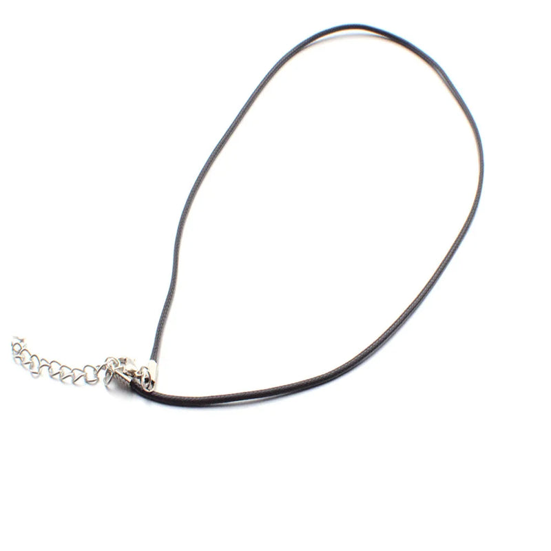 100PCS 2MM Leather Rope Necklace DIY Pendant Jewelry Lobster Clasp