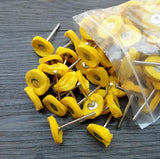 100PCS Yellow Cloth Buffing Wheel 22mm Steel Wire Brushes Jewelry Grinder