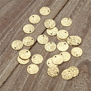 100PCS Alloy Coin Disc Charms for Jewelry Making