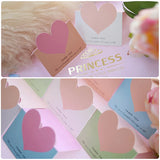 100PCS Heart Postcard Greeting Card Wedding Invitation Envelope Message Cards