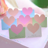 100PCS Heart Postcard Greeting Card Wedding Invitation Envelope Message Cards