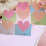 100PCS Heart Postcard Greeting Card Wedding Invitation Envelope Message Cards