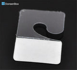 100pcs Plastic Transparent Jewelry Hanging Display Cards with Adhesive Hang Card