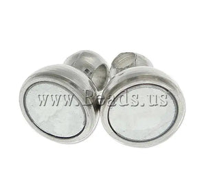 100Pcs DIY Brass Magnetic Clasps 11.40x5mm Plated Nickel Lead Cadmium