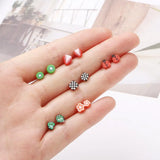 100 Pair Women's Piercing Ball Stud Earring Set Jewelry
