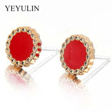100Pair Colorful Crystal Stud Earrings Set For Women Girls