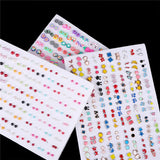 100 Pairs Acrylic Crystal Stud Earrings Set for Women Girl Jewelry