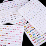 100 Pairs Acrylic Crystal Stud Earrings Set for Women Girl Jewelry
