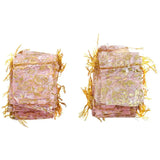 100Pc Rose Organza Drawstring Gift Jewelry Bags Wedding Xmas Party Bags