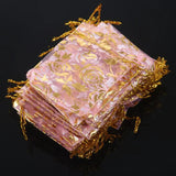 100Pc Rose Organza Drawstring Gift Jewelry Bags Wedding Xmas Party Bags