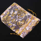 100Pc Rose Organza Drawstring Gift Jewelry Bags Wedding Xmas Party Bags