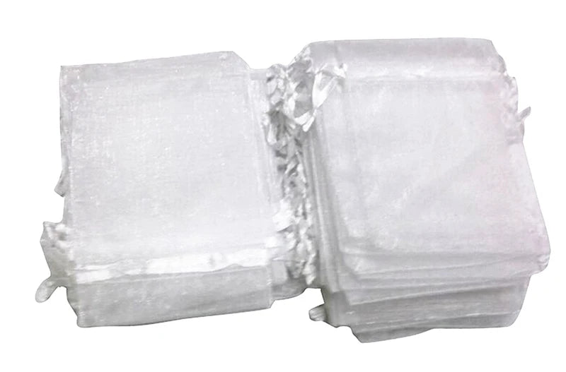 100Pc Organza Jewellery Packing Pouches Wedding Party Favour Candy Gift Bags