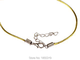 100Pcs 1.5mm Wax Leather Cords Chains Necklace Rope Lobster Clasp Cuerda
