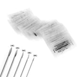 100Pcs Sterile Disposable Piercing Needles Surgical Steel Kit