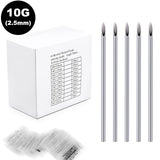 100Pcs Sterile Disposable Piercing Needles Surgical Steel Kit