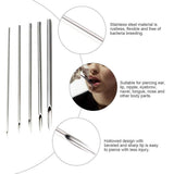100Pcs Sterile Disposable Piercing Needles Surgical Steel Kit
