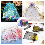 100Pcs Star & Moon Organza Gift Bags Drawstring Jewelry Wedding Party Favor Bags
