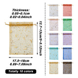 100Pcs Star Moon Printed Rectangle Organza Drawstring Gift Bags