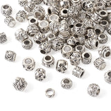 100Pcs Tibetan Style Large Hole Beads for Jewelry Making DIY Bracelet