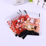 100Pcs Happy Halloween Self-adhesive Bags Candy Gift Biscuits Snack Jewelry Bags