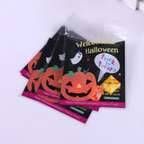 100Pcs Happy Halloween Self-adhesive Bags Candy Gift Biscuits Snack Jewelry Bags