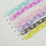 100Pcs Matte Acrylic Chain Link DIY Earrings Necklace Jewelry Making Supplies