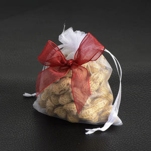 100PCS 12x10cm Organza Pouches Jewelry Bags Xmas Wedding Candy Gift Bags