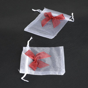 100PCS 12x10cm Organza Pouches Jewelry Bags Xmas Wedding Candy Gift Bags