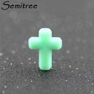 100Pcs Mixed Candy Acrylic Cross Spacer Beads for DIY Jewelry Making