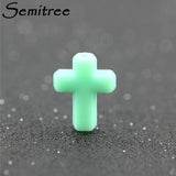 100Pcs Mixed Candy Acrylic Cross Spacer Beads for DIY Jewelry Making
