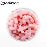 100Pcs Mixed Candy Acrylic Cross Spacer Beads for DIY Jewelry Making