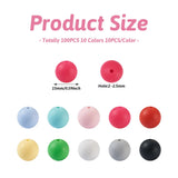 100pcs 15mm Round Silicone Beads & Spacer Beads for DIY Jewelry Making
